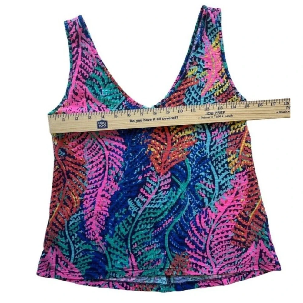 Lilly Pulitzer Gigi V Neck Tank Beach Resort Tank Top Electric Feel Size XS